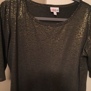 EUC LuLaRoe Julia XL elegant gray with Gold